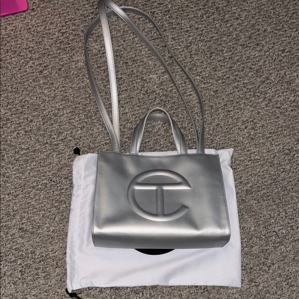 Telfar Metallic Silver Mini Bag - SCHMEDIUM